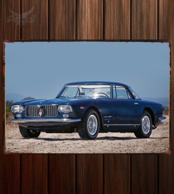 Металлическая табличка Maserati 5000 GT Allemano Coupe Металлическая табличка Maserati 5000 GT Allemano Coupe